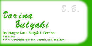dorina bulyaki business card